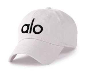 Casquette ALO — Style épuré et élégant Couleur blanche Logo Noir