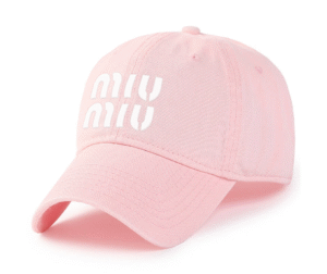 Casquette MIU — Style épuré et élégant Couleur Rose Logo blanc