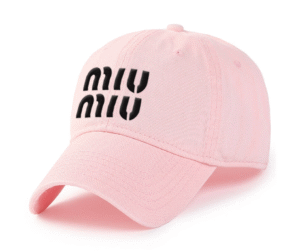 Casquette MIU — Style épuré et élégant Couleur Rose Logo Noir
