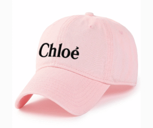 Casquette chloé — Style épuré et élégant Couleur Rose Logo Noir
